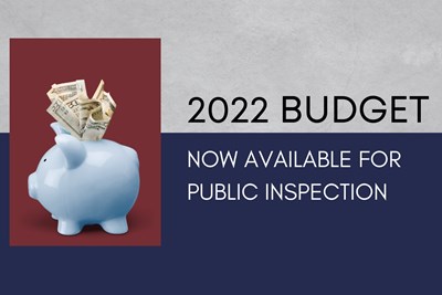 2022 Budget Available for Public Inspection